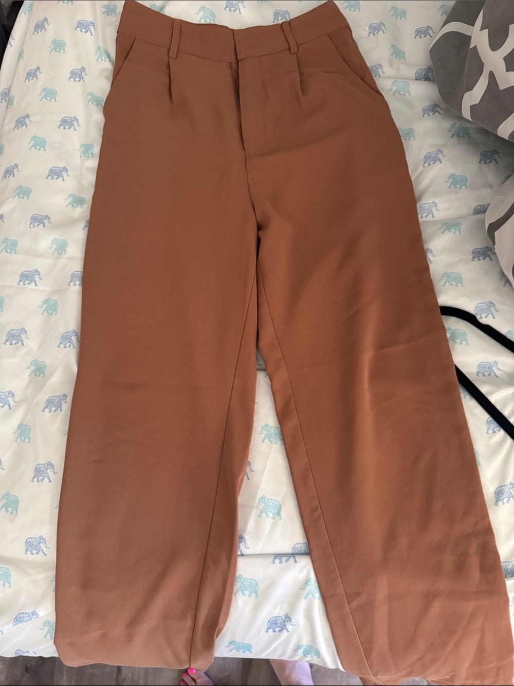 Forever 21 Rust Wide-Leg Trousers
